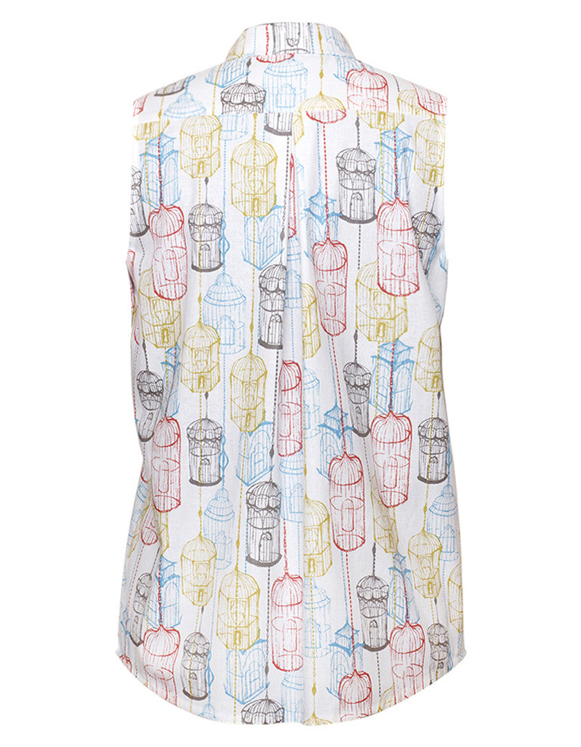 Cages White Sleeveless