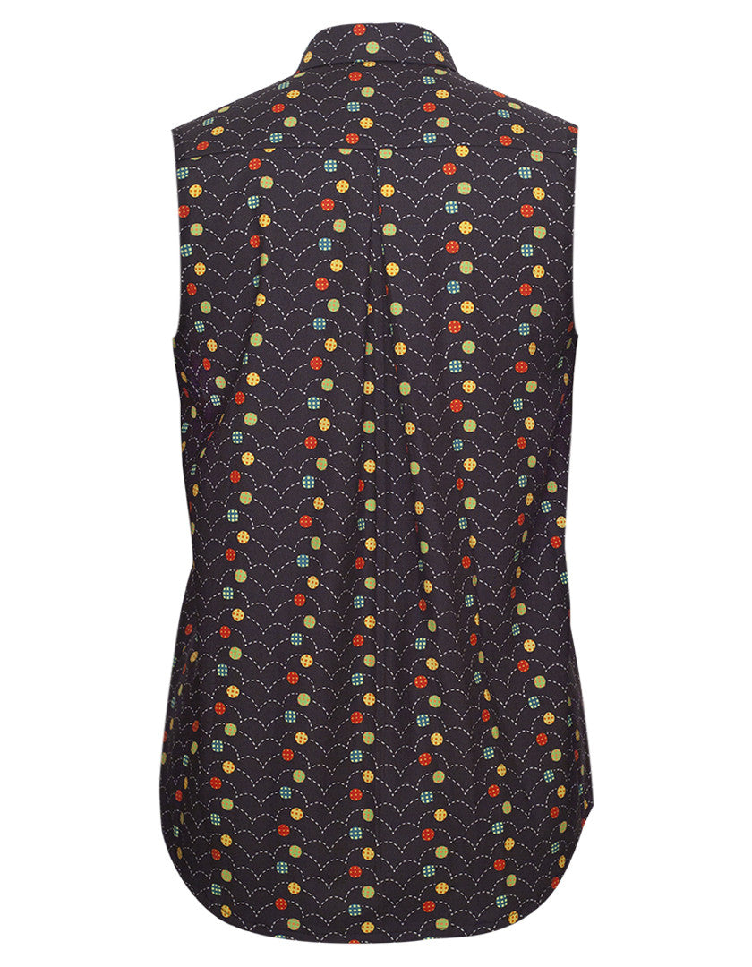 Dots Black Sleeveless