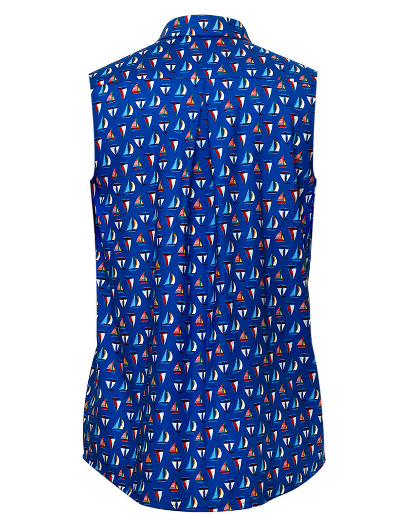 Boats Blue Sleeveless