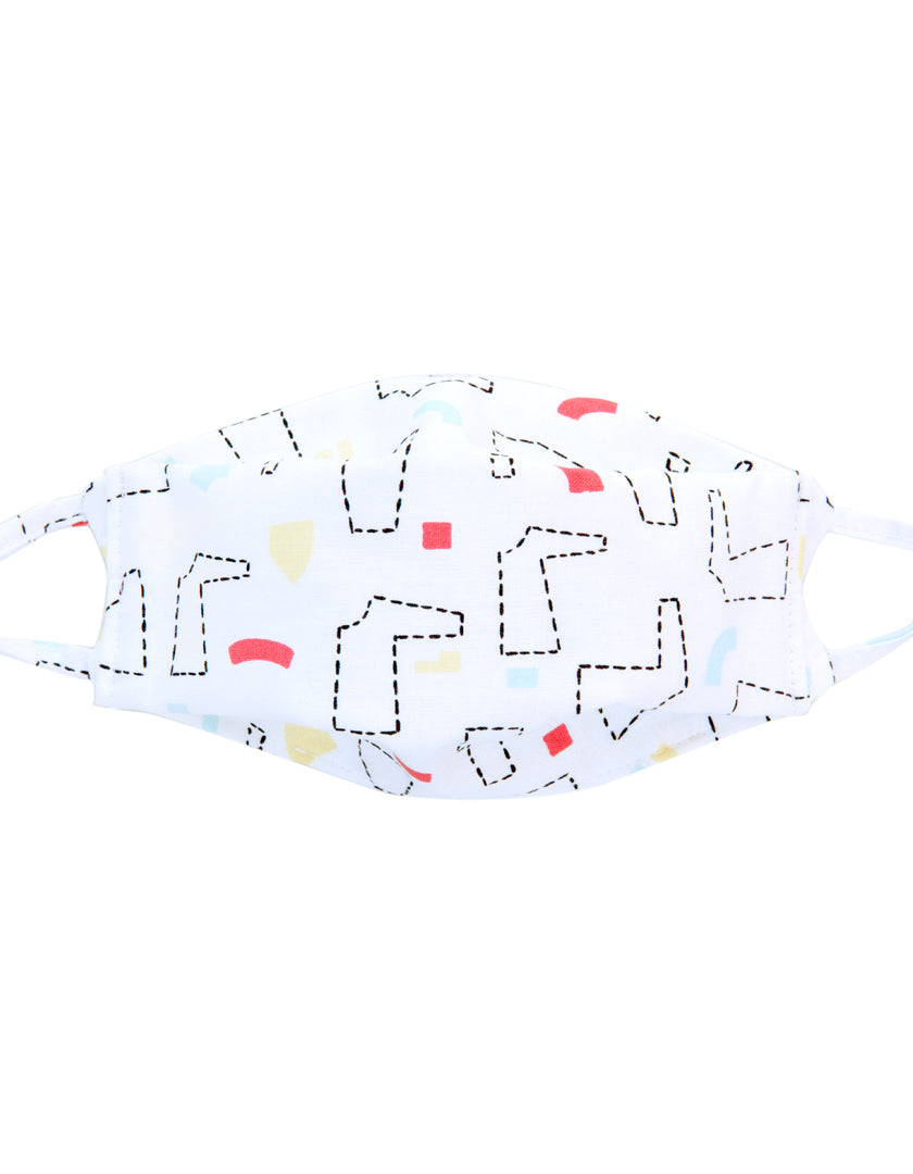 Patterns White Mask